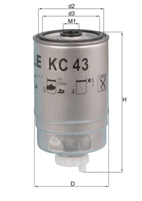 MAHLE ORIGINAL KC 43 Číslo výrobce: 78687345. EAN: 4009026022627.