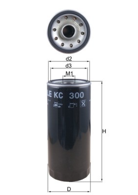 MAHLE ORIGINAL KC 300 Číslo výrobce: 70382982. EAN: 4009026718919.