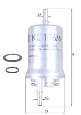 MAHLE ORIGINAL KL 176/6D Číslo výrobce: 76536155. EAN: 4009026303290.