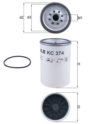 MAHLE ORIGINAL KC 374D Číslo výrobce: 70385356. EAN: 4009026724132.