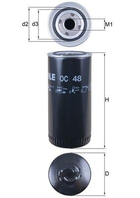 MAHLE ORIGINAL OC 48 Číslo výrobce: 78108953. EAN: 4009026003015.