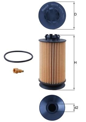 MAHLE ORIGINAL OX 1175D Číslo výrobce: 72472557. EAN: 4057635007603.