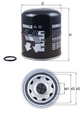 MAHLE ORIGINAL AL 35 Číslo výrobce: 72493615. EAN: 4057635165631.