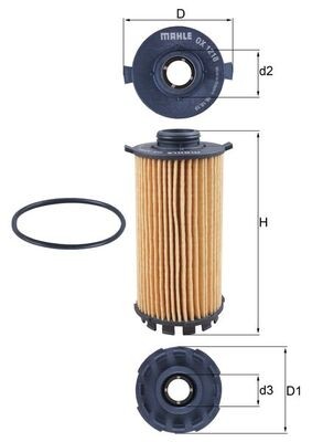 MAHLE ORIGINAL OX 1218D Číslo výrobce: 72491448. EAN: 4057635164665.