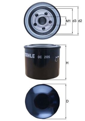 MAHLE ORIGINAL OC 205 Číslo výrobce: 78635690. EAN: 4009026015704.
