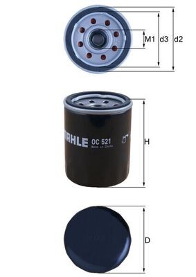 MAHLE ORIGINAL OC 521 Číslo výrobce: 76832935. EAN: 4009026507506.