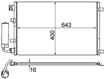 MAHLE ORIGINAL AC 604 001S Číslo výrobce: 351310121. EAN: 4057635024754.