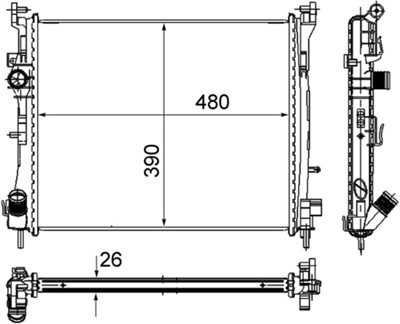 MAHLE ORIGINAL CR 947 000S Číslo výrobce: 8MK 376 748-751. EAN: 4057635091367.