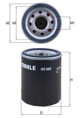 MAHLE ORIGINAL OC 602 Číslo výrobce: 70366152. EAN: 4009026601785.