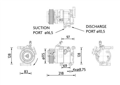 MAHLE ORIGINAL ACP 1467 000P Číslo výrobce: 8FK 351 011-211.