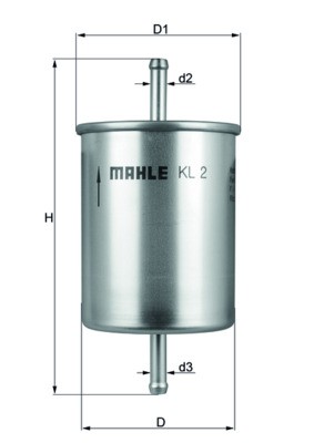 MAHLE ORIGINAL KL 2 Číslo výrobce: 76557755. EAN: 4009026306420.