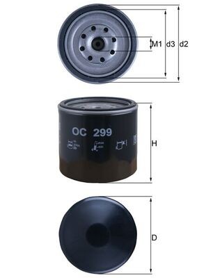 MAHLE ORIGINAL OC 299 Číslo výrobce: 78438392. EAN: 4009026103654.