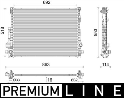MAHLE ORIGINAL CR 2605 000P Číslo výrobce: 72524165. EAN: 4057635190183.
