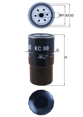 MAHLE ORIGINAL KC 98 Číslo výrobce: 79896200. EAN: 4009026101346.