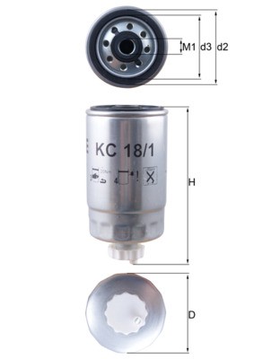 MAHLE ORIGINAL KC 18/1 Číslo výrobce: 79852526. EAN: 4009026007860.