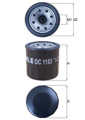 MAHLE ORIGINAL OC 1183 Číslo výrobce: 70598754. EAN: 4009026924259.