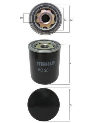 MAHLE ORIGINAL HC 28 Číslo výrobce: 76827901. EAN: 4009026502914.