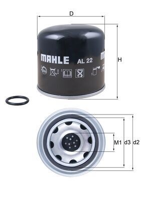 MAHLE ORIGINAL AL 22 Číslo výrobce: 70366557. EAN: 4009026601877.