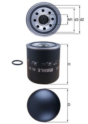 MAHLE ORIGINAL AL 23 Číslo výrobce: 70370941. EAN: 4009026606261.