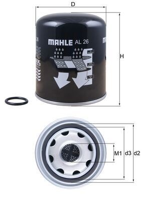 MAHLE ORIGINAL AL 26 Číslo výrobce: 70370947. EAN: 4009026606292.