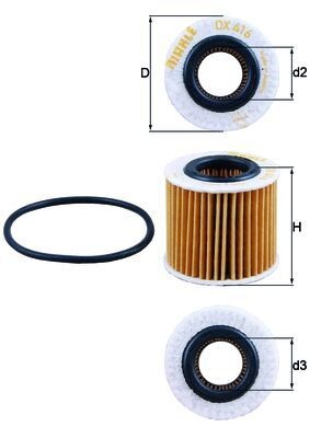 MAHLE ORIGINAL OX 416D1 Číslo výrobce: 70514008. EAN: 4009026728536.
