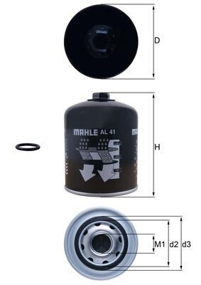 MAHLE ORIGINAL AL 41 Číslo výrobce: 72570716. EAN: 4057635238502.