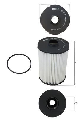 MAHLE ORIGINAL OX 1429D Číslo výrobce: 72577622. EAN: 4057635248969.