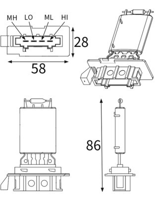 MAHLE ORIGINAL ABR 98 001S Číslo výrobce: 72586494. EAN: 4057635256018.