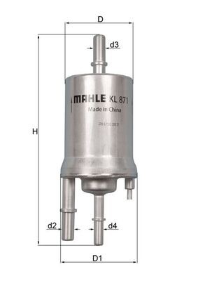MAHLE ORIGINAL KL 871 Číslo výrobce: 72340751. EAN: 4009026929841.
