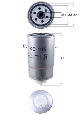 MAHLE ORIGINAL KC 195 Číslo výrobce: 76831481. EAN: 4009026503836.
