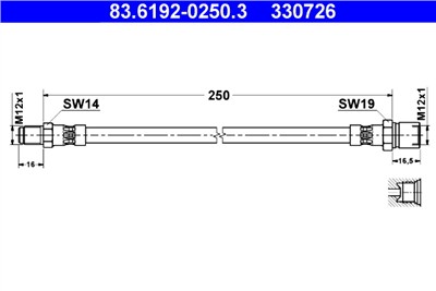 ATE 83.6192-0250.3 Číslo výrobce: 330726. EAN: 4006633113731.