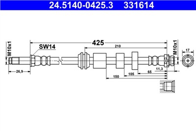ATE 24.5140-0425.3 Číslo výrobce: 331614. EAN: 4006633481663.