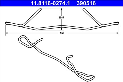 ATE 11.8116-0274.1 Číslo výrobce: 390516. EAN: 4006633328753.
