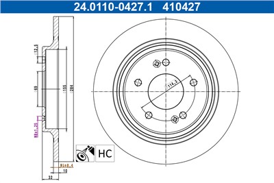 ATE 24.0110-0427.1 Číslo výrobce: 410427. EAN: 4006633470001.