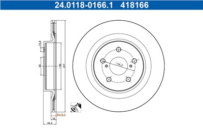 ATE 24.0118-0166.1 Číslo výrobce: 418166. EAN: 4006633470889.