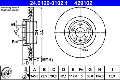 ATE 24.0129-0102.1 Číslo výrobce: 429102. EAN: 4006633311359.