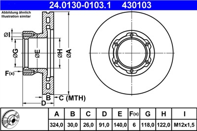 ATE 24.0130-0103.1 Číslo výrobce: 430103. EAN: 4006633071826.