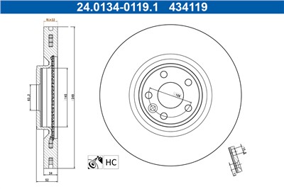 ATE 24.0134-0119.1 Číslo výrobce: 434119.