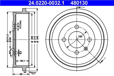 ATE 24.0220-0032.1 Číslo výrobce: 480130. EAN: 4006633076036.