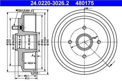 ATE 24.0220-3026.2 Číslo výrobce: 480175. EAN: 4006633128063.