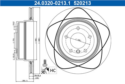 ATE 24.0320-0213.1 Číslo výrobce: 520213. EAN: 4006633418751.