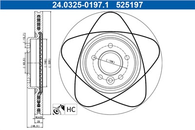 ATE 24.0325-0197.1 Číslo výrobce: 525197. EAN: 4006633418867.