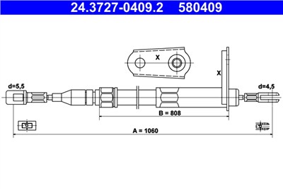 ATE 24.3727-0409.2 Číslo výrobce: 580409. EAN: 4006633058698.