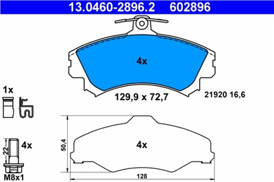 ATE 13.0460-2896.2 Číslo výrobce: 602896. EAN: 4006633219068.
