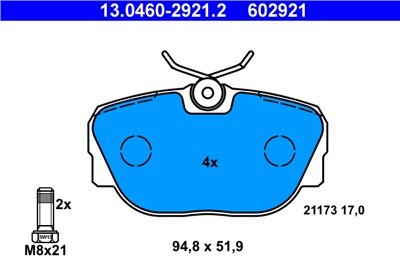 ATE 13.0460-2921.2 Číslo výrobce: 602921. EAN: 4006633058018.