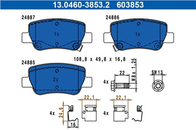 ATE 13.0460-3853.2 Číslo výrobce: 603853. EAN: 4006633370707.