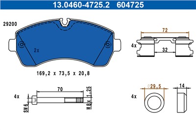 ATE 13.0460-4725.2 Číslo výrobce: 604725. EAN: 4006633503860.