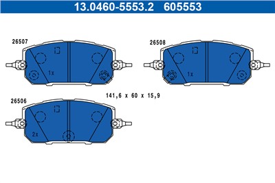 ATE 13.0460-5553.2 Číslo výrobce: 605553. EAN: 4006633511810.