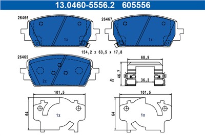 ATE 13.0460-5556.2 Číslo výrobce: 605556. EAN: 4006633469753.