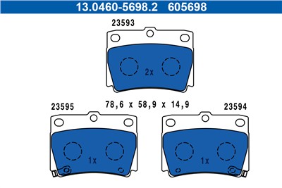 ATE 13.0460-5698.2 Číslo výrobce: 605698. EAN: 4006633472845.